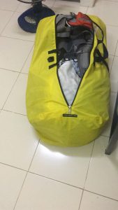 My bright yellow flightbag